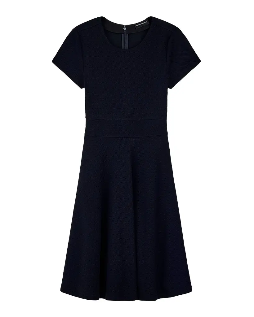 Emporio Armani Textured Knit A-Line Midi Dress | Image 1 Emporio Armani Textured Knit A-Line Midi Dress | Image 1