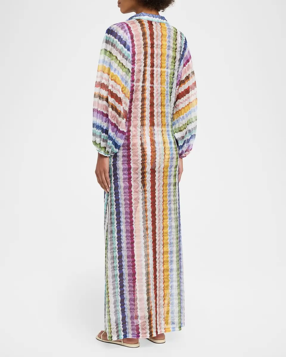 Missoni Zig Zag Knit Maxi Dress Coverup | Thumbnail 3 Missoni Zig Zag Knit Maxi Dress Coverup | Thumbnail 3