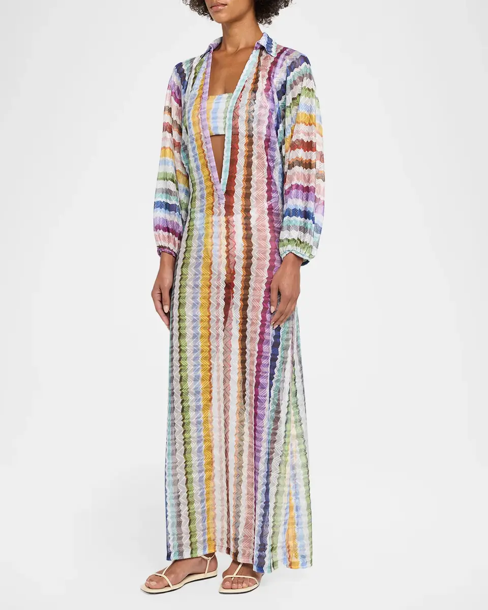 Missoni Zig Zag Knit Maxi Dress Coverup | Thumbnail 4 Missoni Zig Zag Knit Maxi Dress Coverup | Thumbnail 4