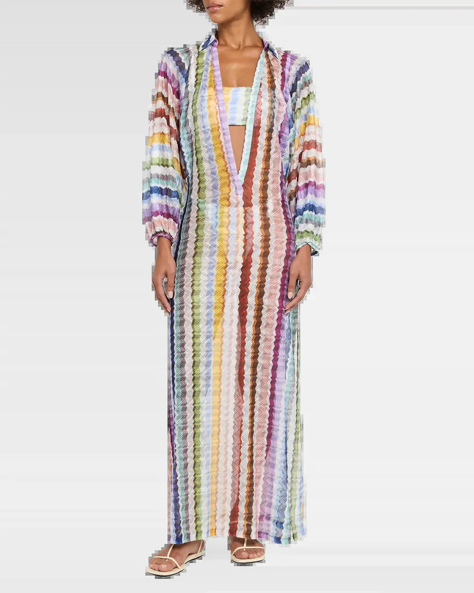 Missoni Zig Zag Knit Maxi Dress Coverup | Thumbnail 6 Missoni Zig Zag Knit Maxi Dress Coverup | Thumbnail 6