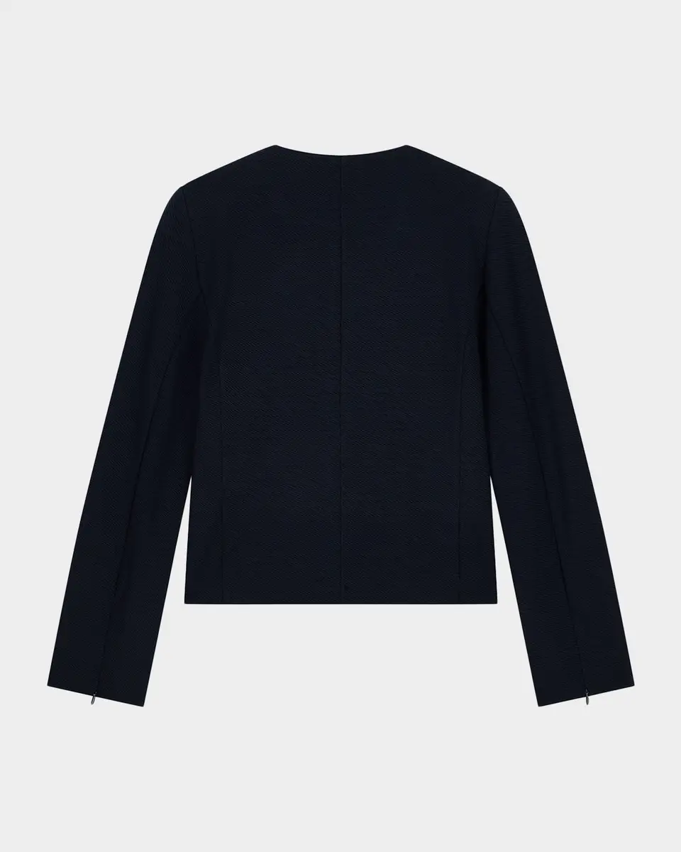 Emporio Armani Zip-Front Embossed Jersey Jacket | Thumbnail 7 Emporio Armani Zip-Front Embossed Jersey Jacket | Thumbnail 7