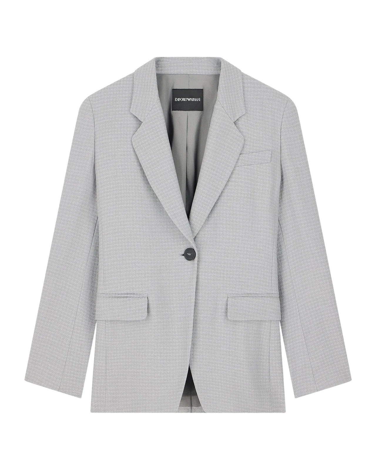 Single-Breasted Houndstooth Blazer Single-Breasted Houndstooth Blazer