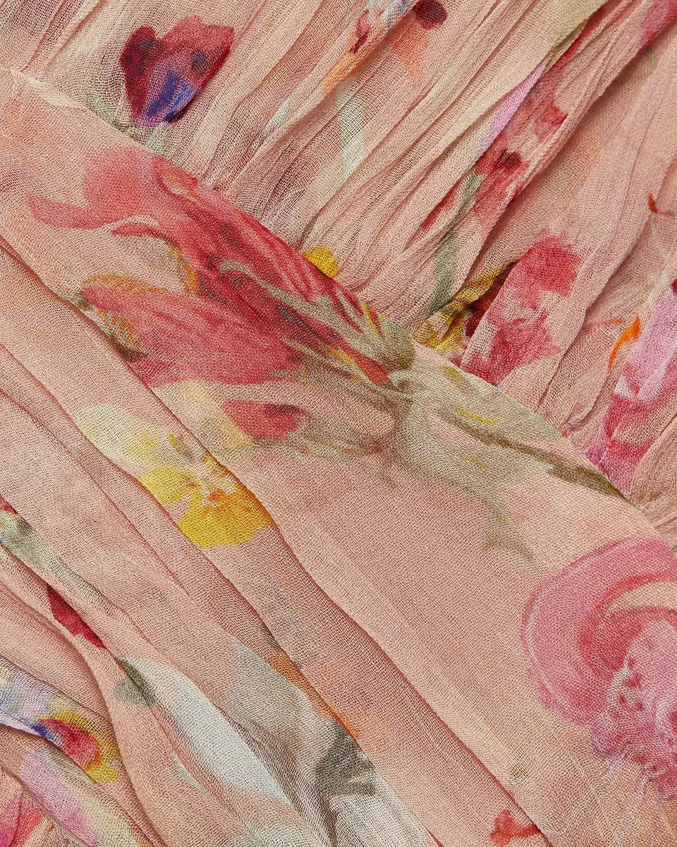 PatBO Lily Ruched Floral A-Line Midi Dress | Thumbnail 6 PatBO Lily Ruched Floral A-Line Midi Dress | Thumbnail 6