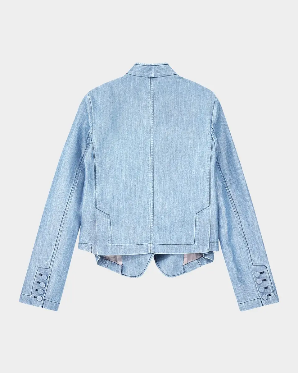 Emporio Armani Double-Breasted Denim Blazer | Thumbnail 3