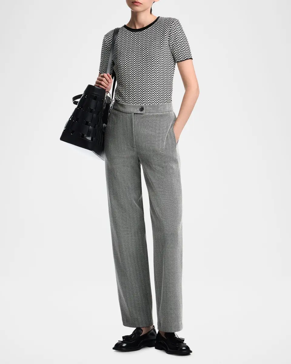 Emporio Armani Abstract Knit Rolled-Neck Sweater | Thumbnail 2 Emporio Armani Abstract Knit Rolled-Neck Sweater | Thumbnail 2