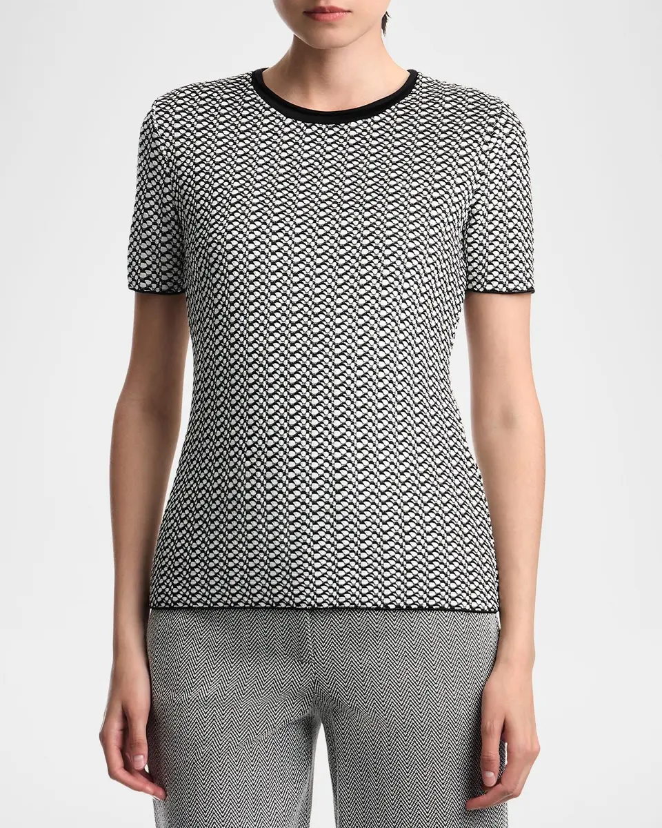 Emporio Armani Abstract Knit Rolled-Neck Sweater | Thumbnail 4 Emporio Armani Abstract Knit Rolled-Neck Sweater | Thumbnail 4