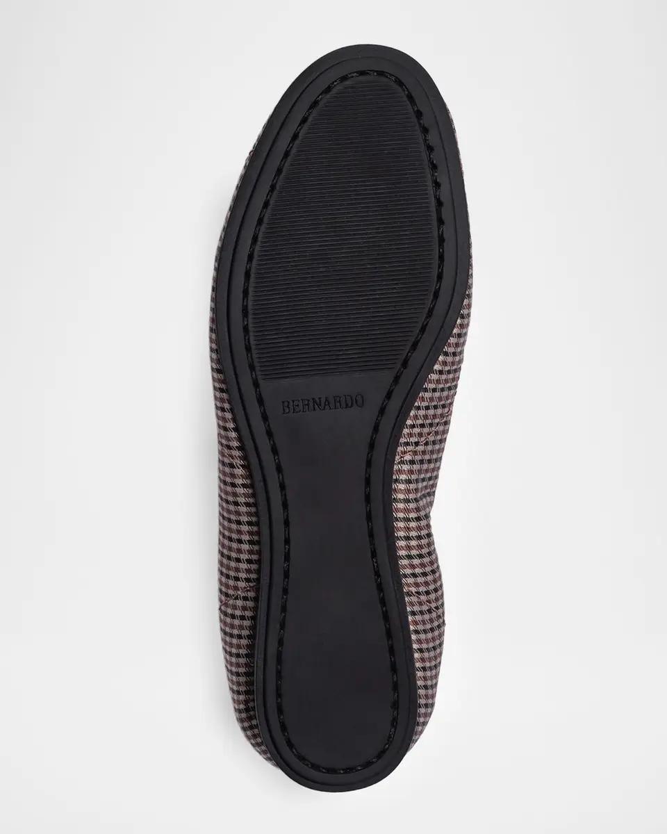 Bernardo Billie Check Leather Sneakerina Flats | Thumbnail 5