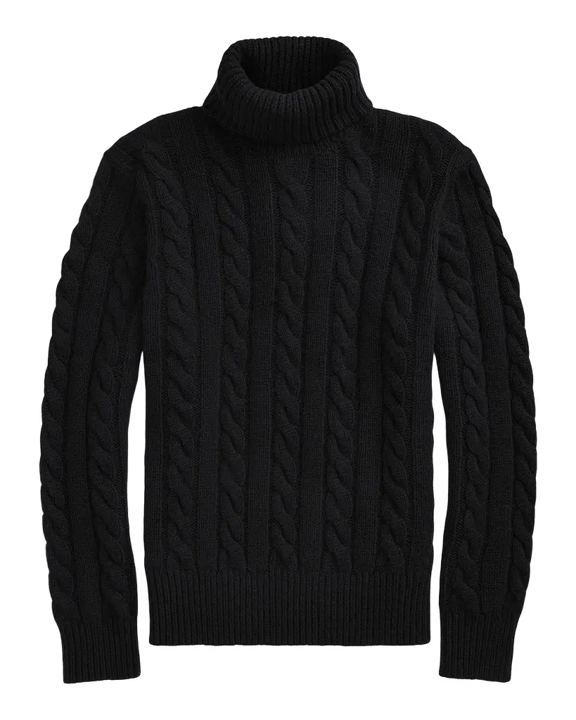Polo Ralph Lauren Men's Cable Knit Turtleneck Sweater | Image 1 Polo Ralph Lauren Men's Cable Knit Turtleneck Sweater | Image 1
