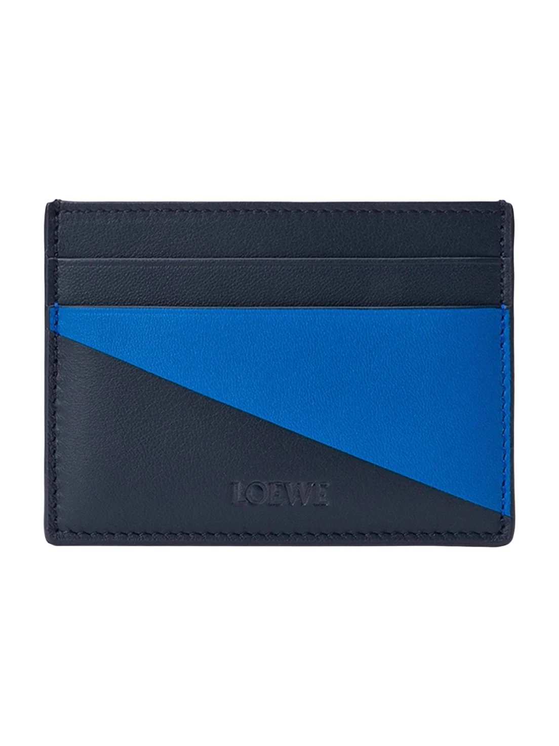 Men's Color-Block Leather Card Holder