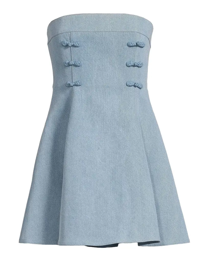 Sau Lee Tai Denim Strapless Minidress | Image 1 Sau Lee Tai Denim Strapless Minidress | Image 1
