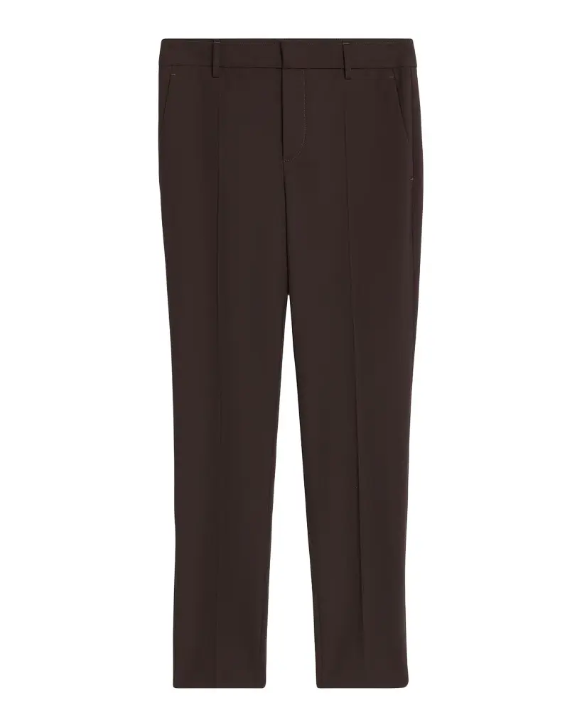 Brunello Cucinelli Wool Slim-Leg Split Hem Pants | Image 1 Brunello Cucinelli Wool Slim-Leg Split Hem Pants | Image 1