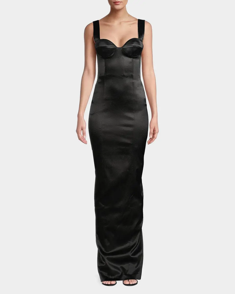Sau Lee Palmela Sleeveless Satin Gown | Thumbnail 4 Sau Lee Palmela Sleeveless Satin Gown | Thumbnail 4
