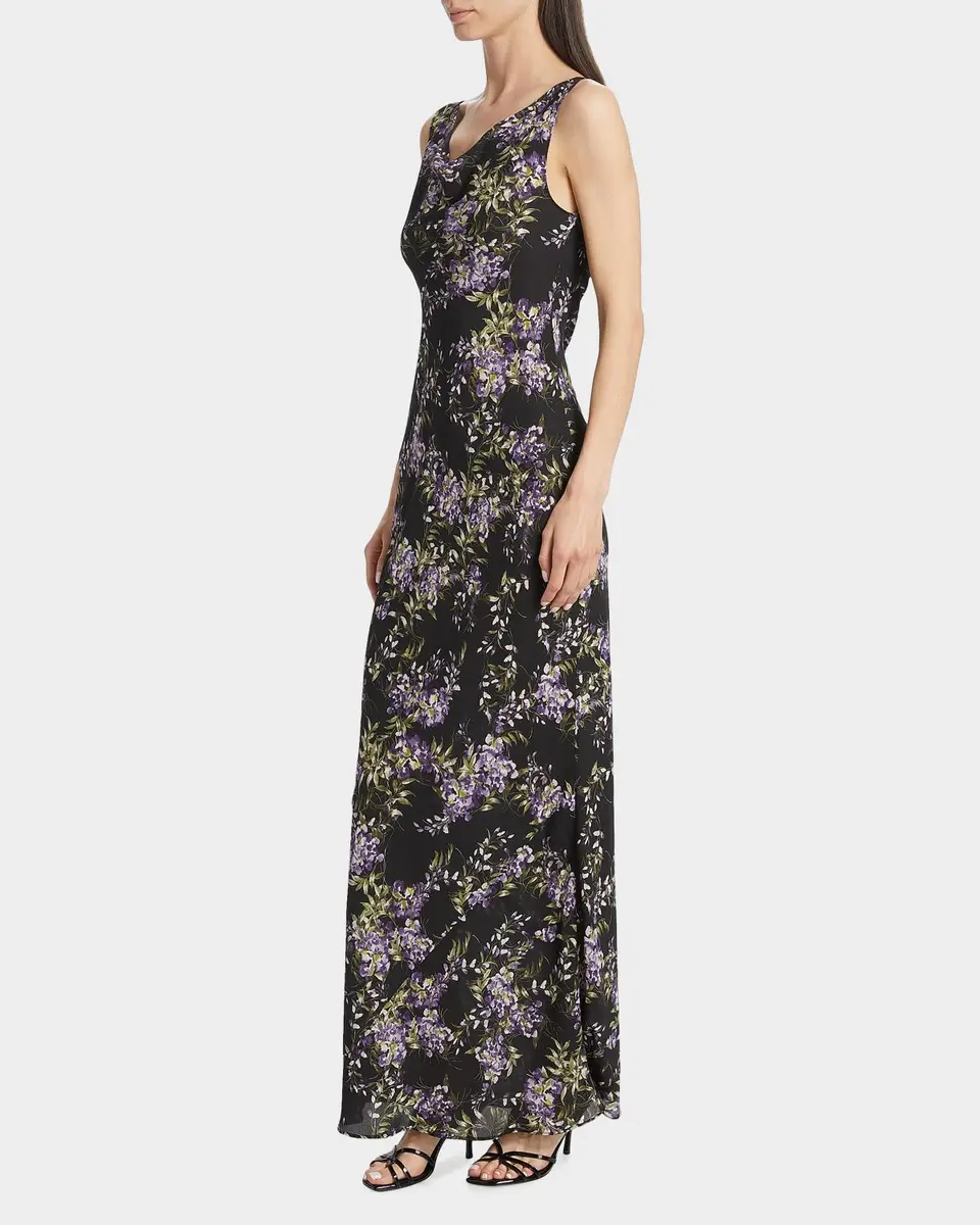 Norma Kamali Floral Cowlneck Maxi Dress | Thumbnail 6 Norma Kamali Floral Cowlneck Maxi Dress | Thumbnail 6