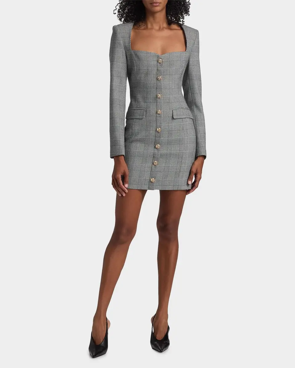Generation Love Odelia Glen Check Mini Dress | Thumbnail 2 Generation Love Odelia Glen Check Mini Dress | Thumbnail 2
