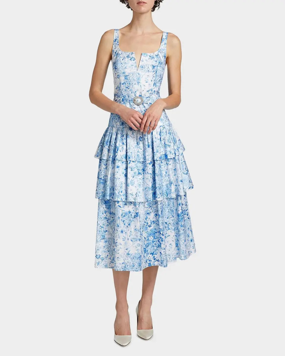 Generation Love Celeste Floral Cotton Poplin Midi Dress | Thumbnail 4 Generation Love Celeste Floral Cotton Poplin Midi Dress | Thumbnail 4