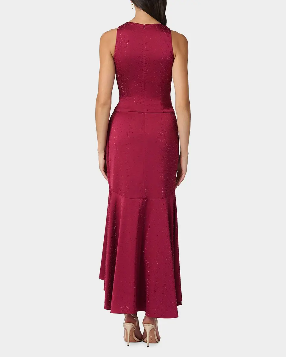 Shoshanna Verena Embellished Draped Midi Dress | Thumbnail 3 Shoshanna Verena Embellished Draped Midi Dress | Thumbnail 3