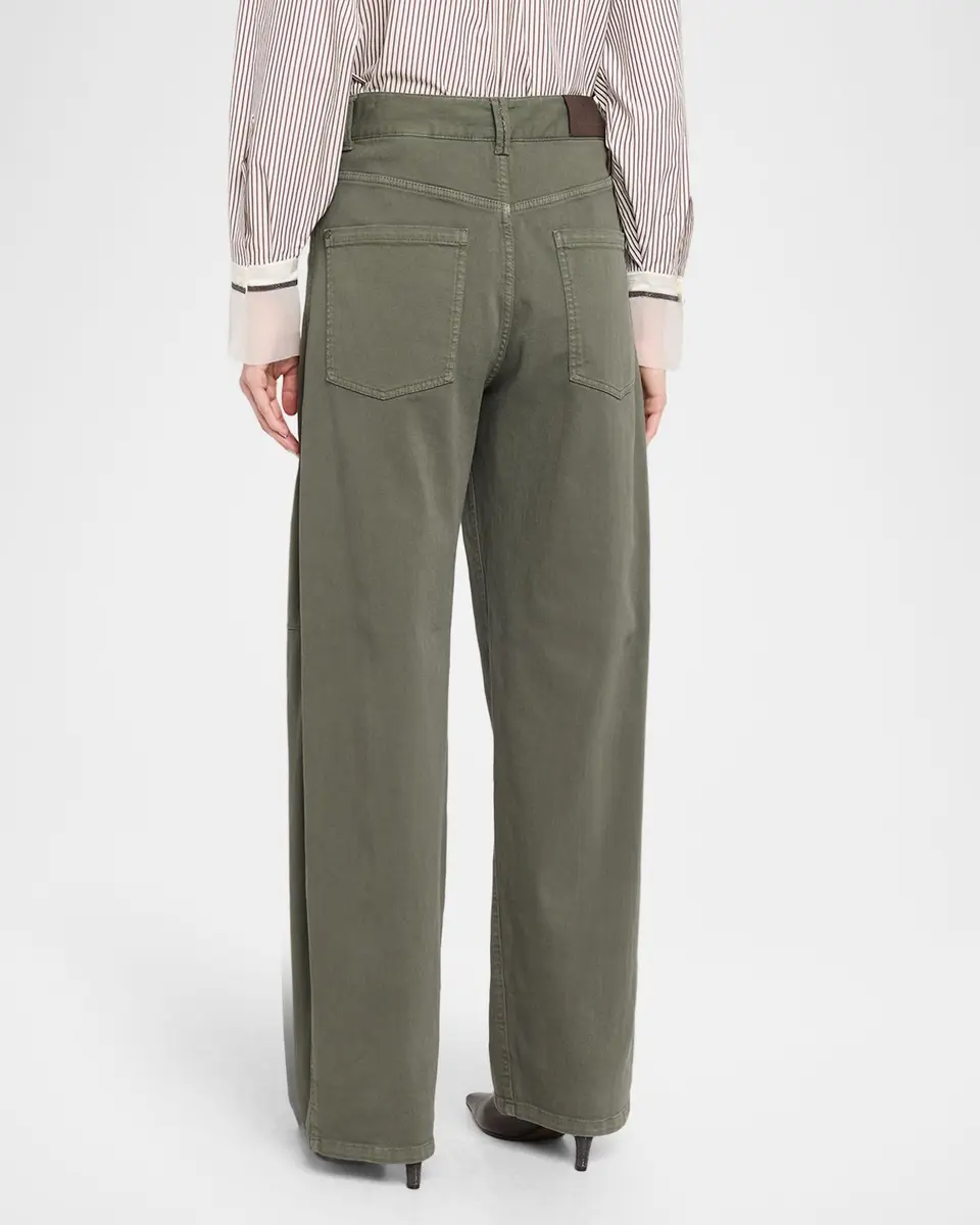Brunello Cucinelli Super Stretch Wide-Leg Jeans | Thumbnail 3 Brunello Cucinelli Super Stretch Wide-Leg Jeans | Thumbnail 3