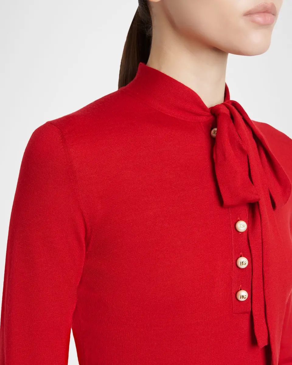 Dolce & Gabbana Bow Long-Sleeve Buttoned Knit Top | Thumbnail 5 Dolce & Gabbana Bow Long-Sleeve Buttoned Knit Top | Thumbnail 5