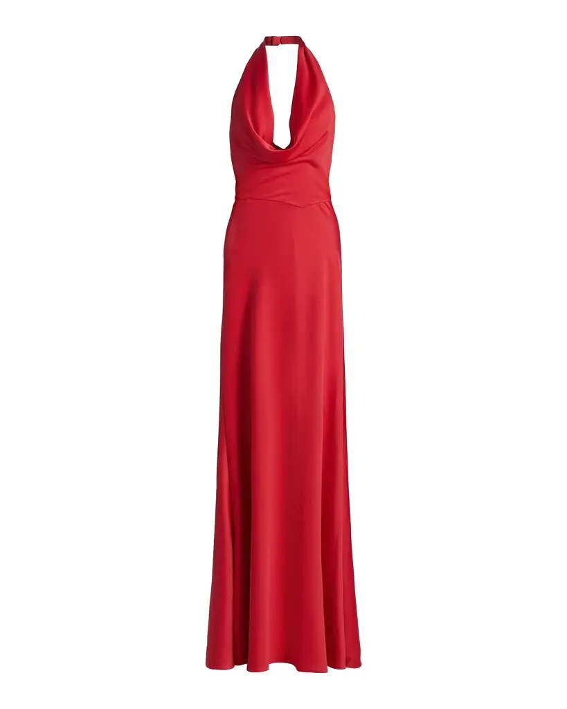 David Meister Marcheline Crêpe Halterneck Gown | Image 1 David Meister Marcheline Crêpe Halterneck Gown | Image 1