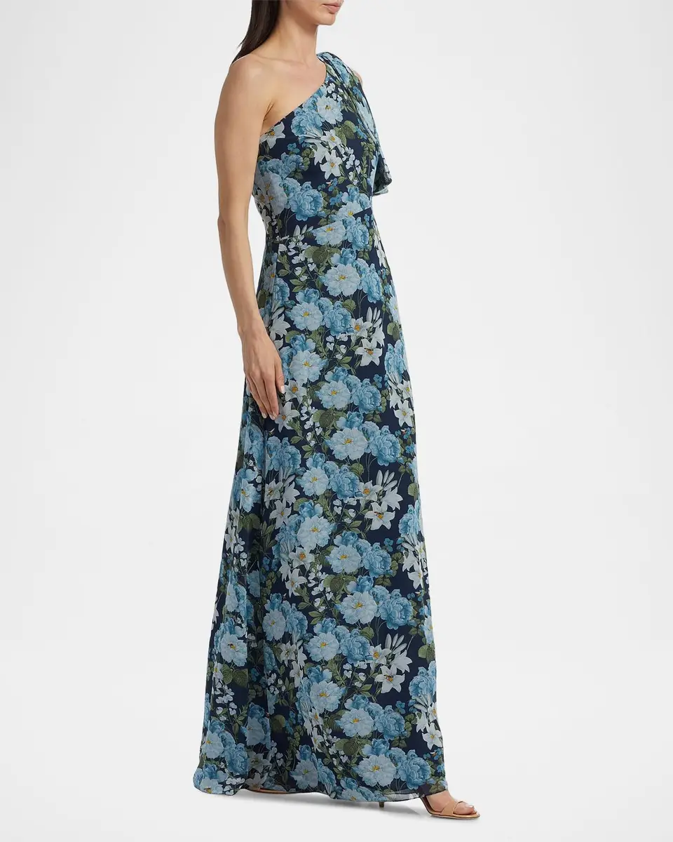 SACHIN & BABI Chelsea Floral One-Shoulder Gown | Thumbnail 7