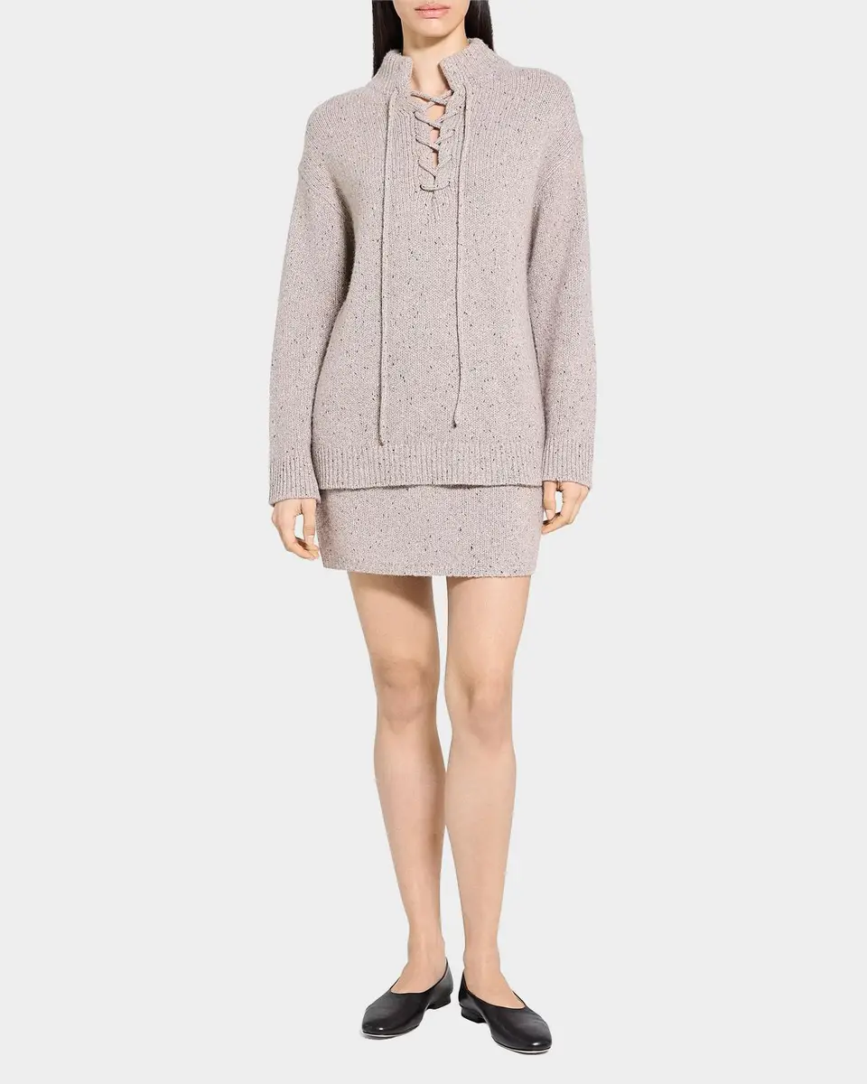 Theory Oversized Drawstring Wool-Blend Pullover Sweater | Thumbnail 2 Theory Oversized Drawstring Wool-Blend Pullover Sweater | Thumbnail 2