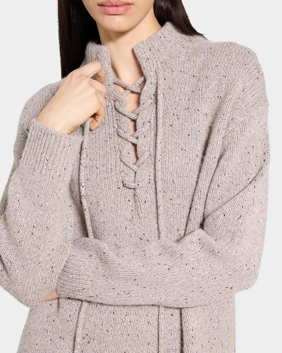 Theory Oversized Drawstring Wool-Blend Pullover Sweater | Thumbnail 5 Theory Oversized Drawstring Wool-Blend Pullover Sweater | Thumbnail 5