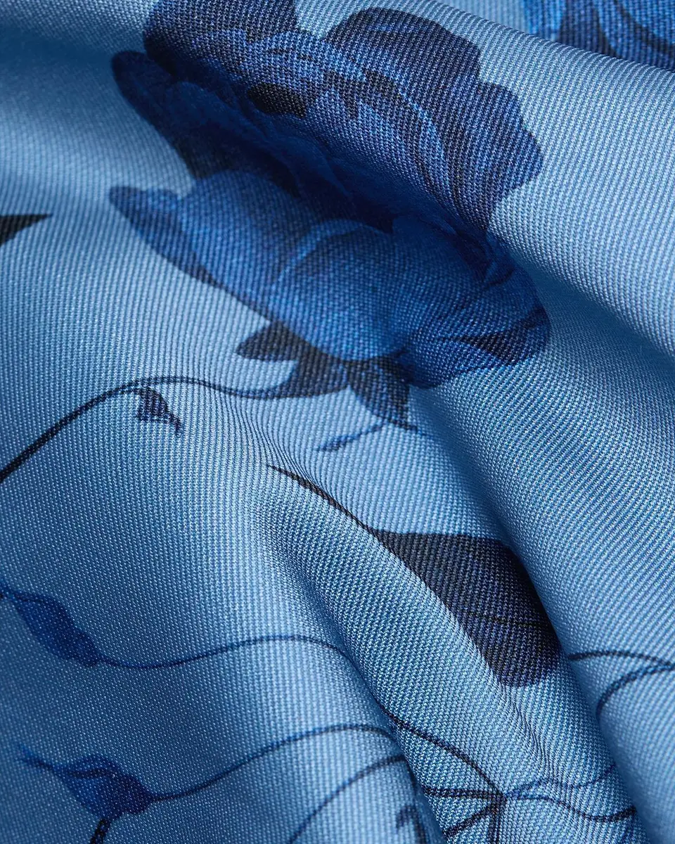 SACHIN & BABI Astor Satin Belted Floral Gown | Thumbnail 6
