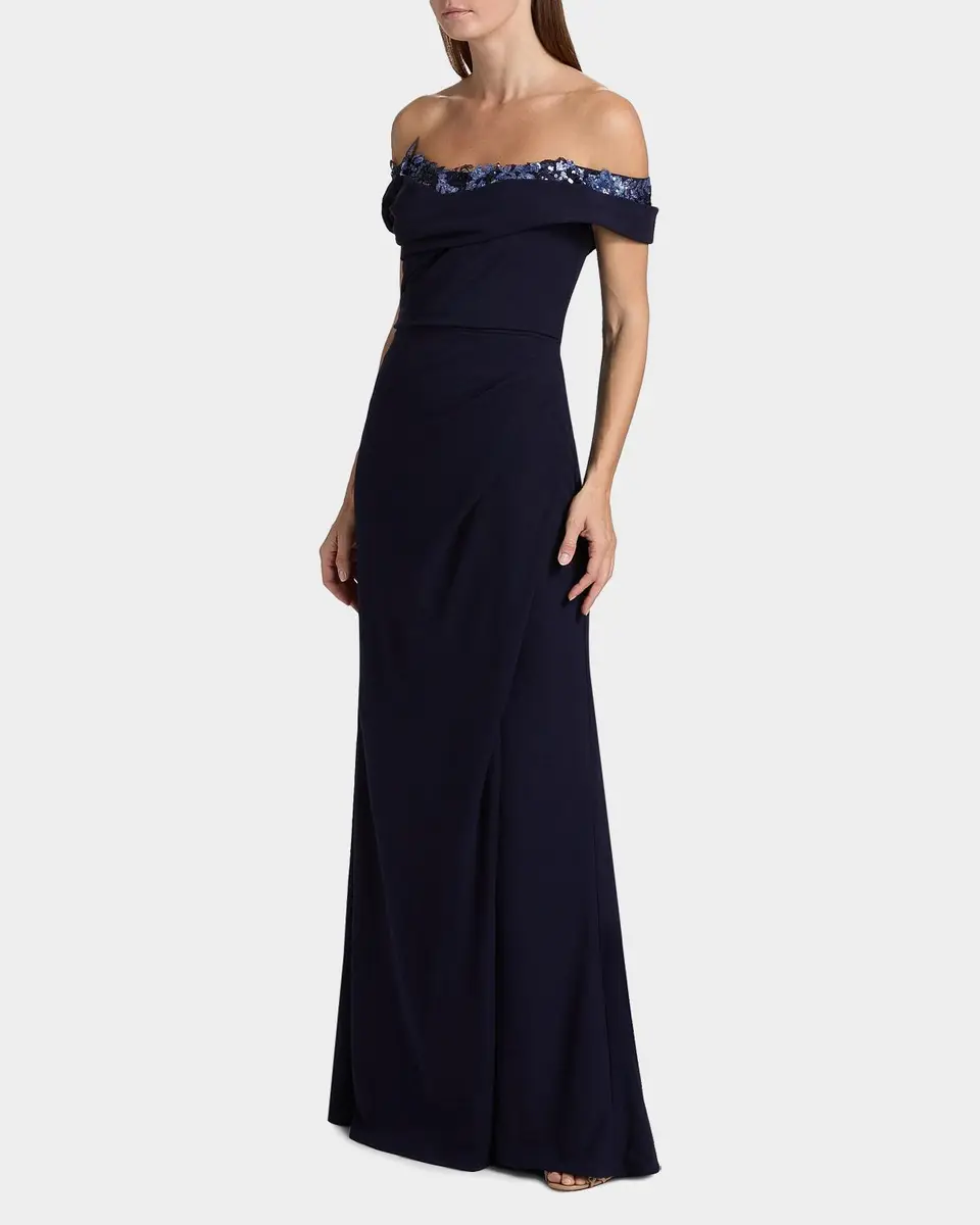 Rene Ruiz Collection Rene Ruiz Off-The-Shoulder Crepe Gown | Thumbnail 6 Rene Ruiz Collection Rene Ruiz Off-The-Shoulder Crepe Gown | Thumbnail 6