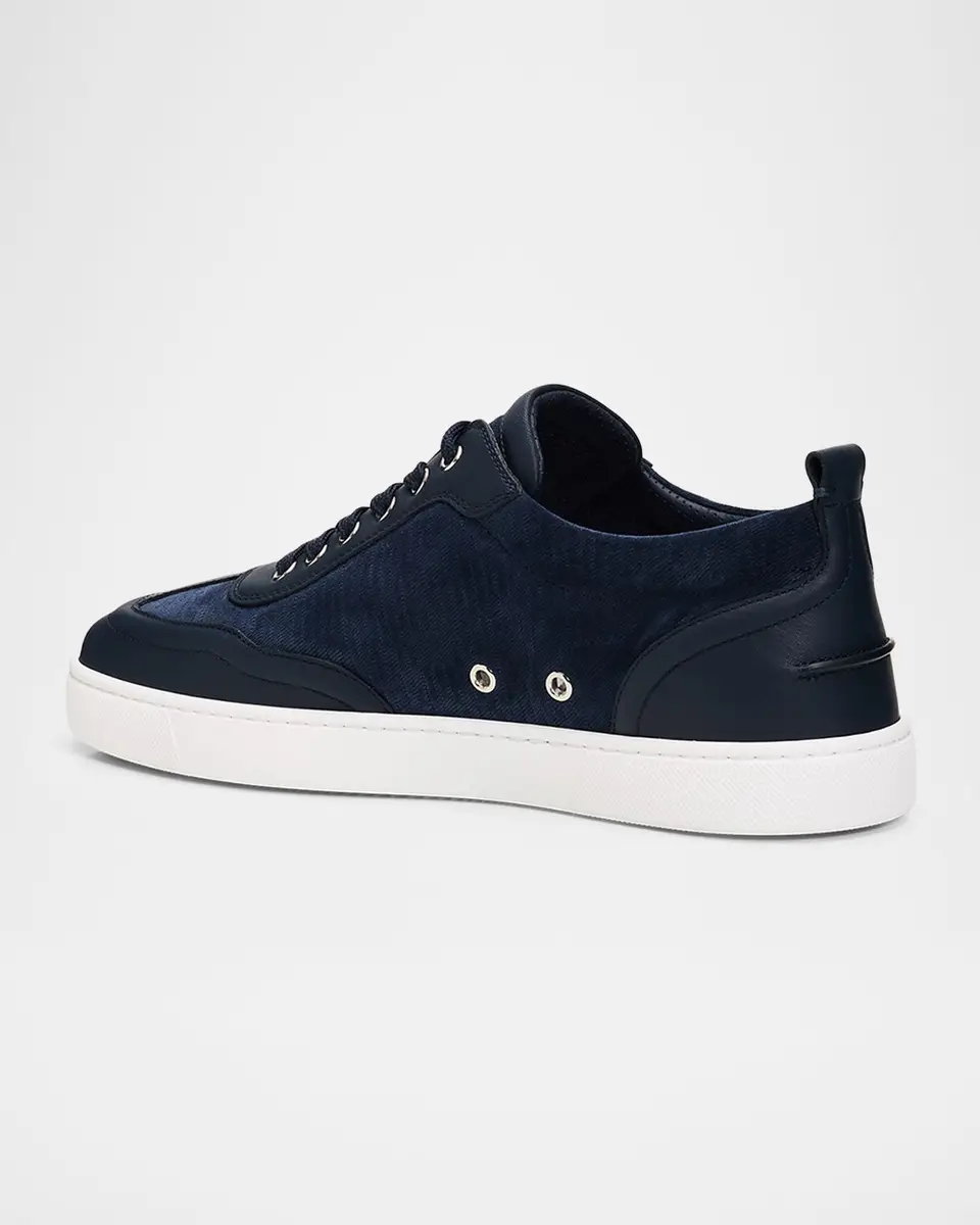Christian Louboutin Men's Retero Reversed Leather Low-Top Sneakers | Thumbnail 2 Christian Louboutin Men's Retero Reversed Leather Low-Top Sneakers | Thumbnail 2