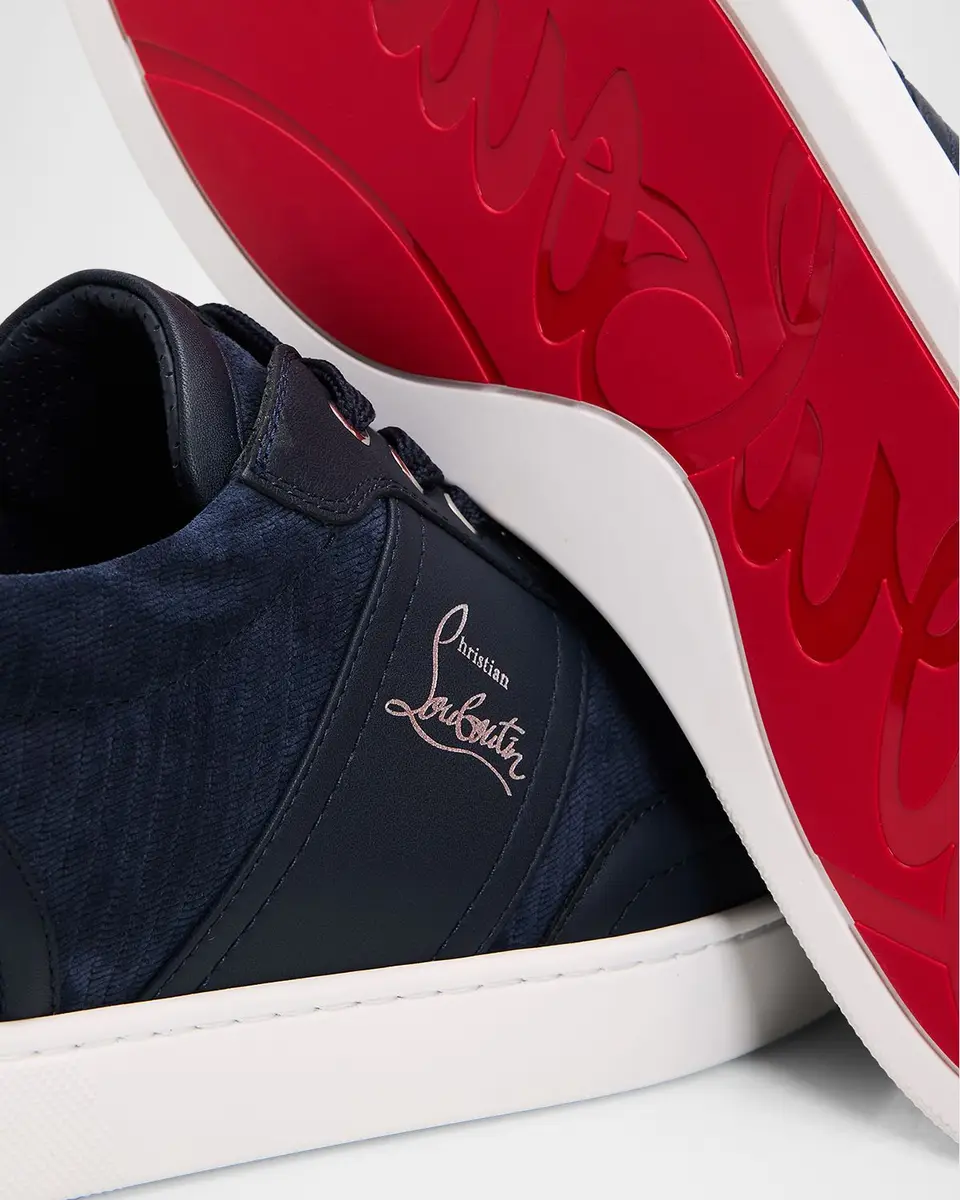Christian Louboutin Men's Retero Reversed Leather Low-Top Sneakers | Thumbnail 3 Christian Louboutin Men's Retero Reversed Leather Low-Top Sneakers | Thumbnail 3