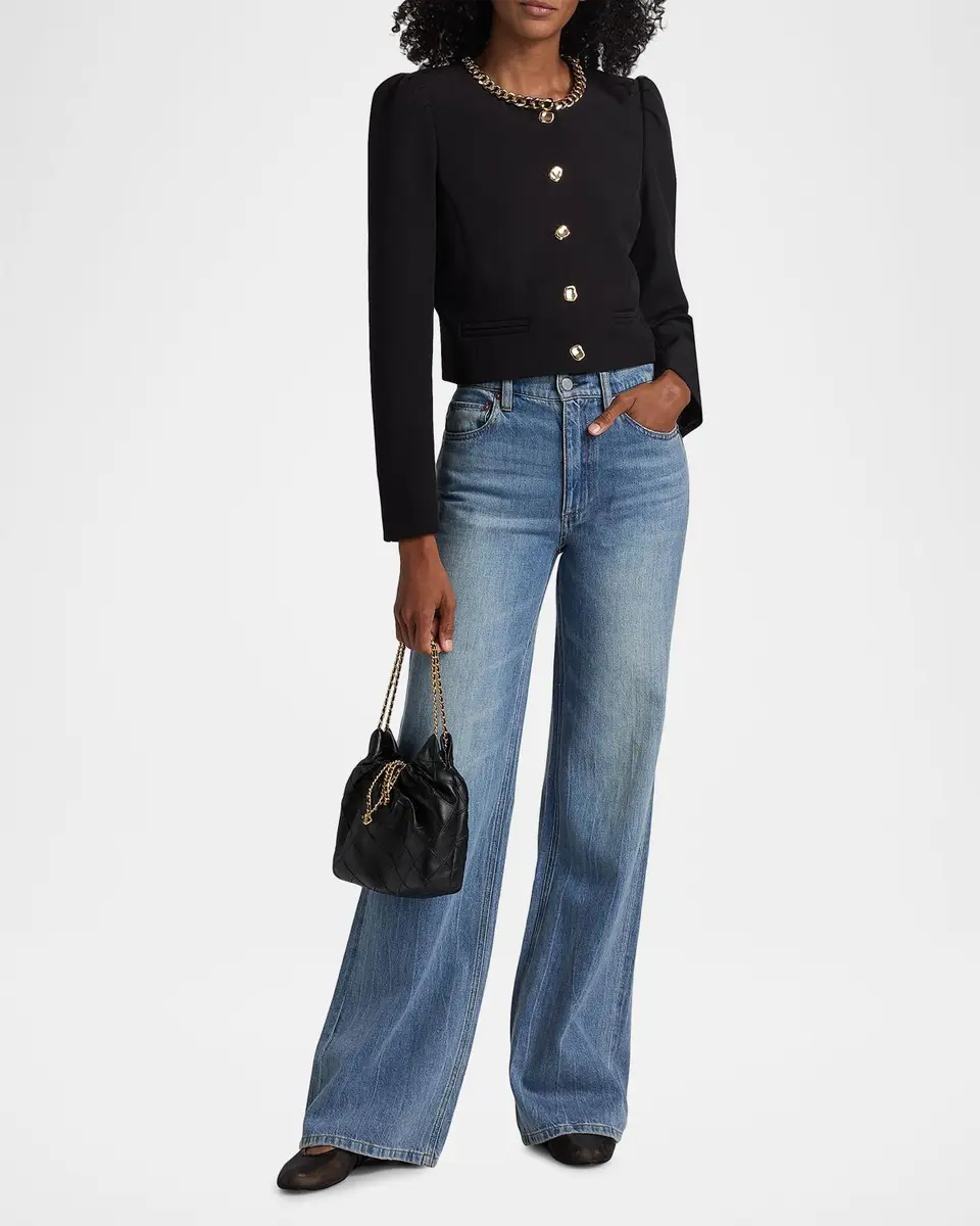 Generation Love Chiara Chain-Embellished Crepe Jacket | Thumbnail 2 Generation Love Chiara Chain-Embellished Crepe Jacket | Thumbnail 2