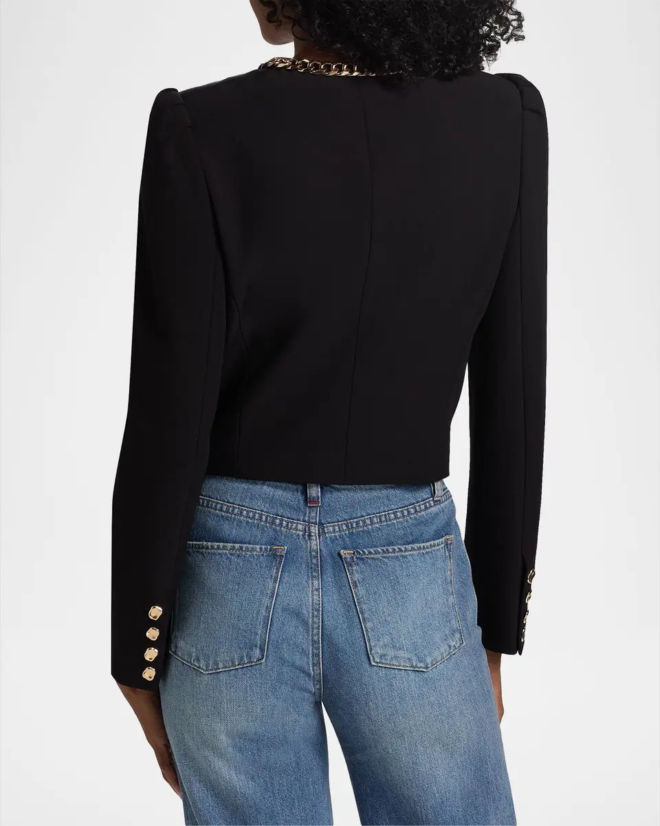 Generation Love Chiara Chain-Embellished Crepe Jacket | Thumbnail 3 Generation Love Chiara Chain-Embellished Crepe Jacket | Thumbnail 3