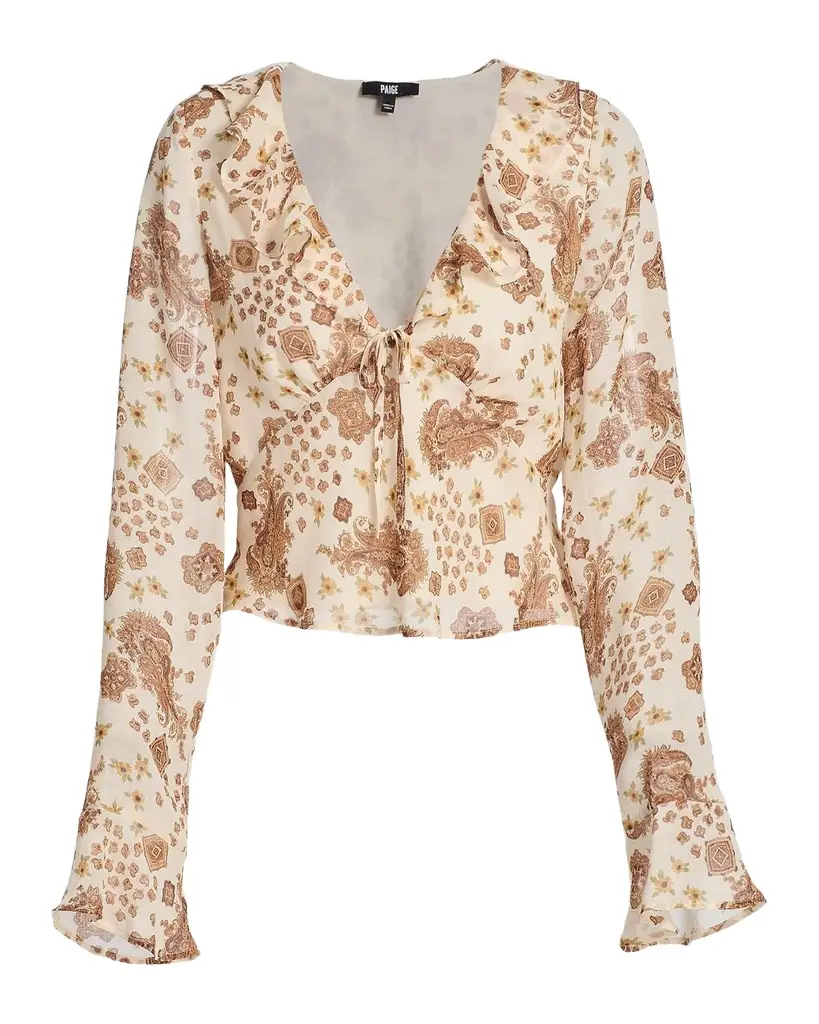 Delamar Paisley Silk Blouse Delamar Paisley Silk Blouse