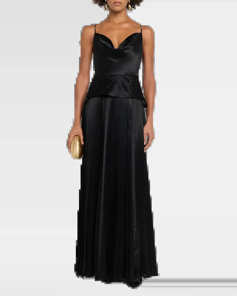 Jason Wu Collection Cowl-Neck Pleated Satin Peplum Gown | Thumbnail 6 Jason Wu Collection Cowl-Neck Pleated Satin Peplum Gown | Thumbnail 6