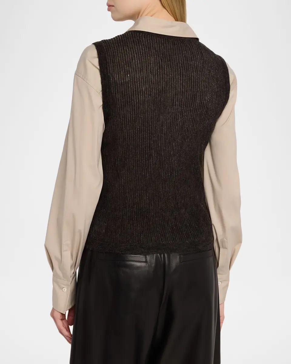 Brunello Cucinelli Rib-Knit Sweater Vest | Thumbnail 3