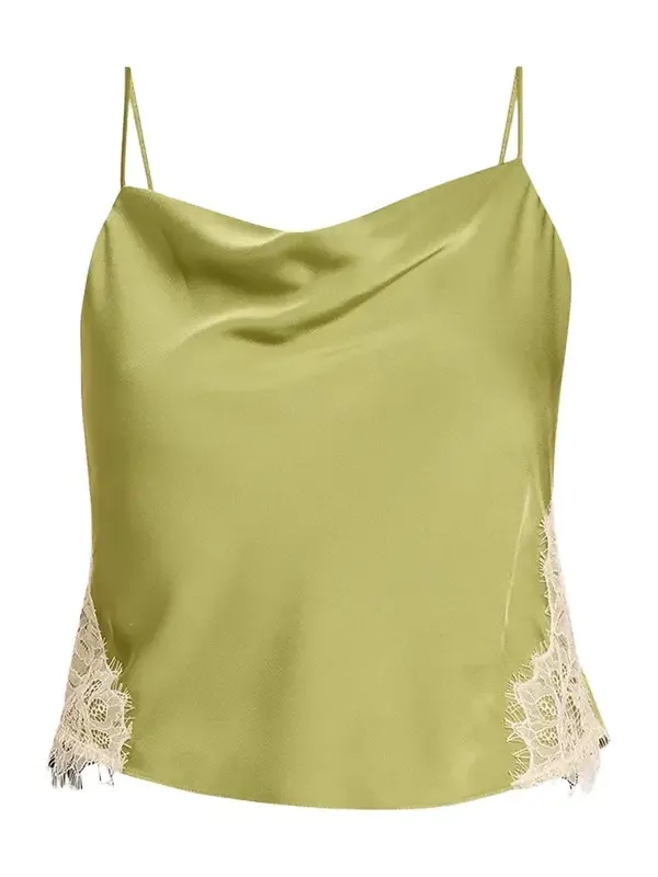 Esme Satin Lace-Trim Camisole