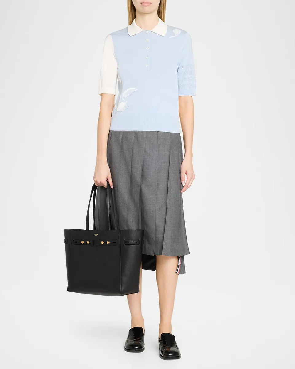 Thom Browne Mrs. Thom Grain Leather Tote Bag | Thumbnail 5 Thom Browne Mrs. Thom Grain Leather Tote Bag | Thumbnail 5