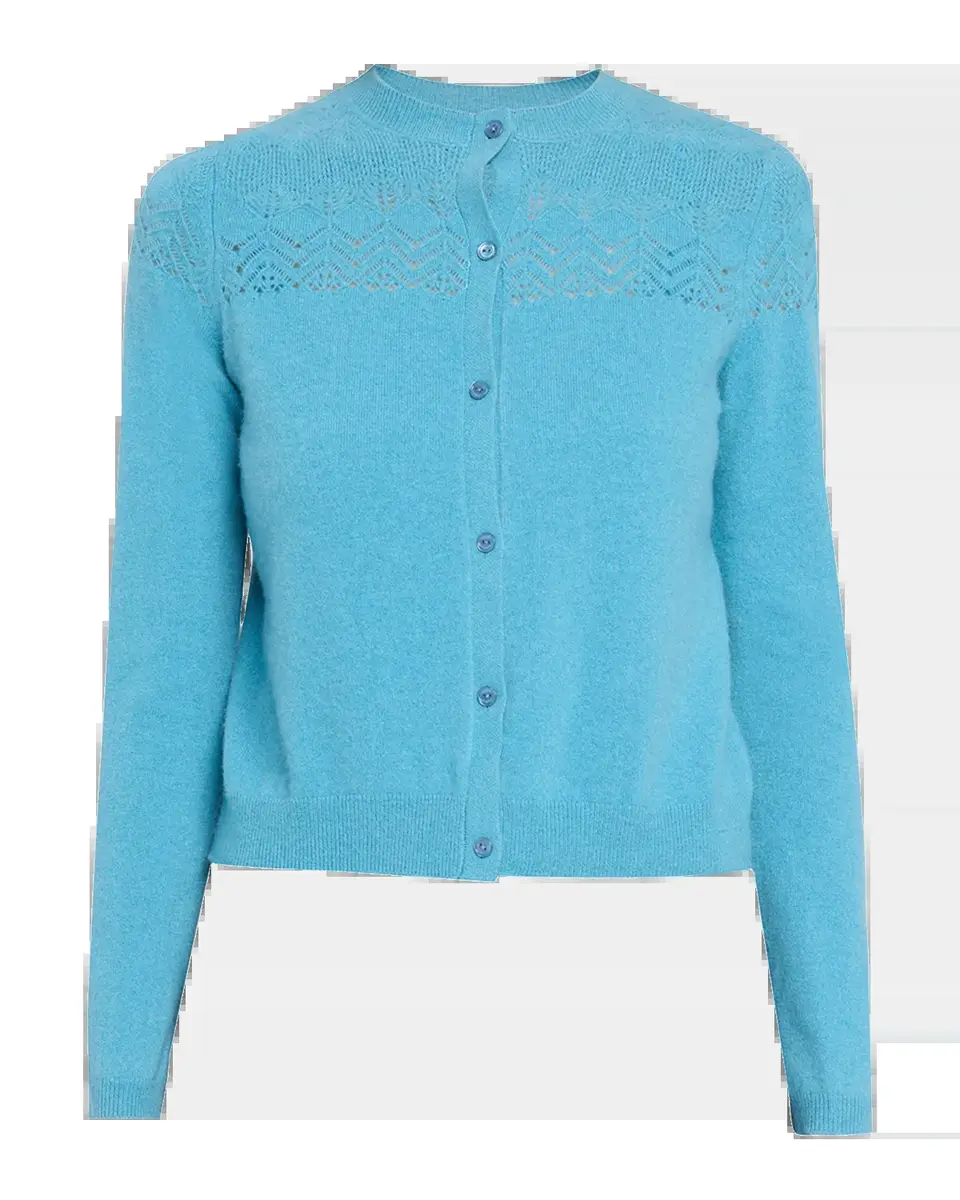 Ulla Johnson Cassia Pointelle Knit Crewneck Cardigan | Thumbnail 5 Ulla Johnson Cassia Pointelle Knit Crewneck Cardigan | Thumbnail 5