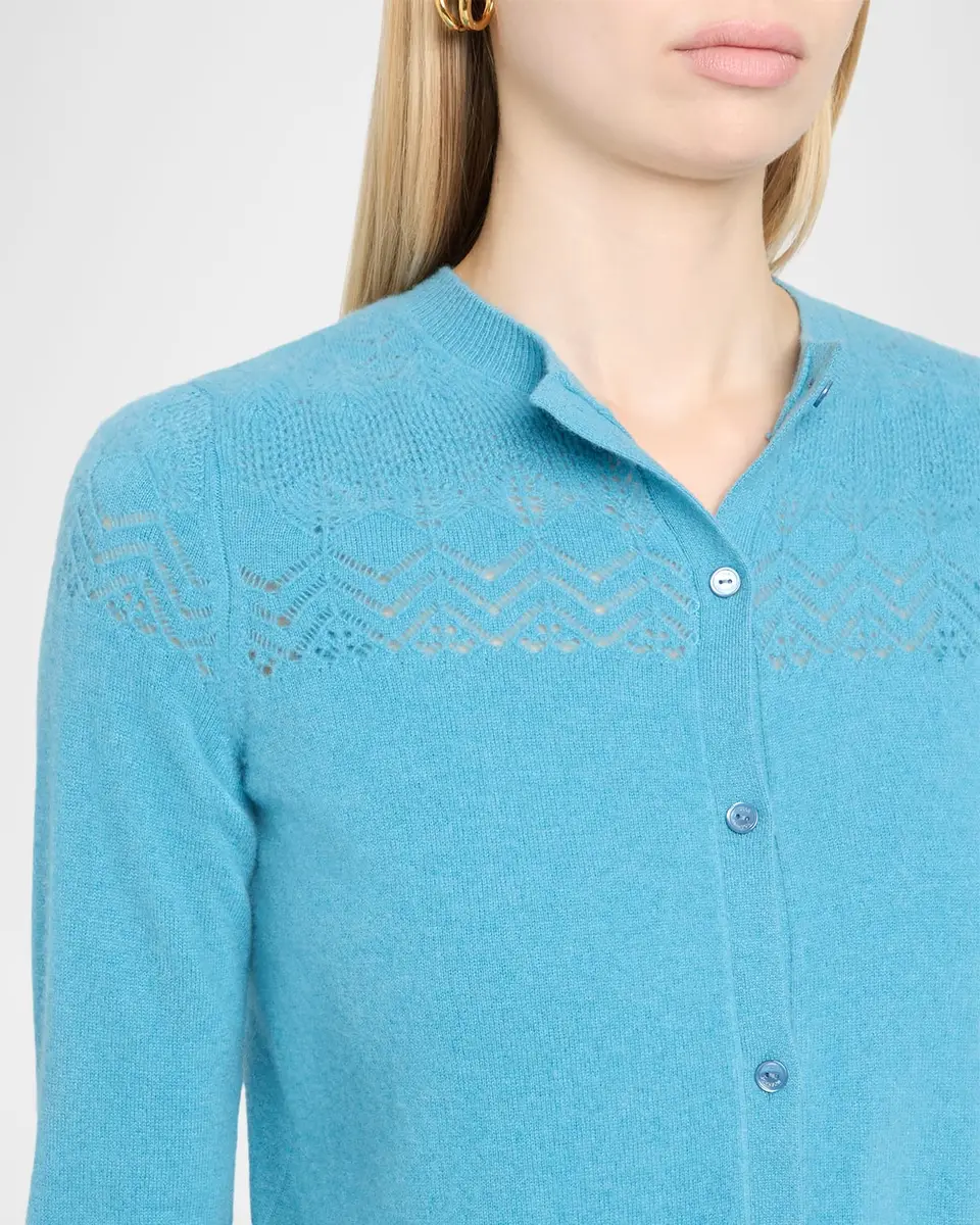 Ulla Johnson Cassia Pointelle Knit Crewneck Cardigan | Thumbnail 8 Ulla Johnson Cassia Pointelle Knit Crewneck Cardigan | Thumbnail 8