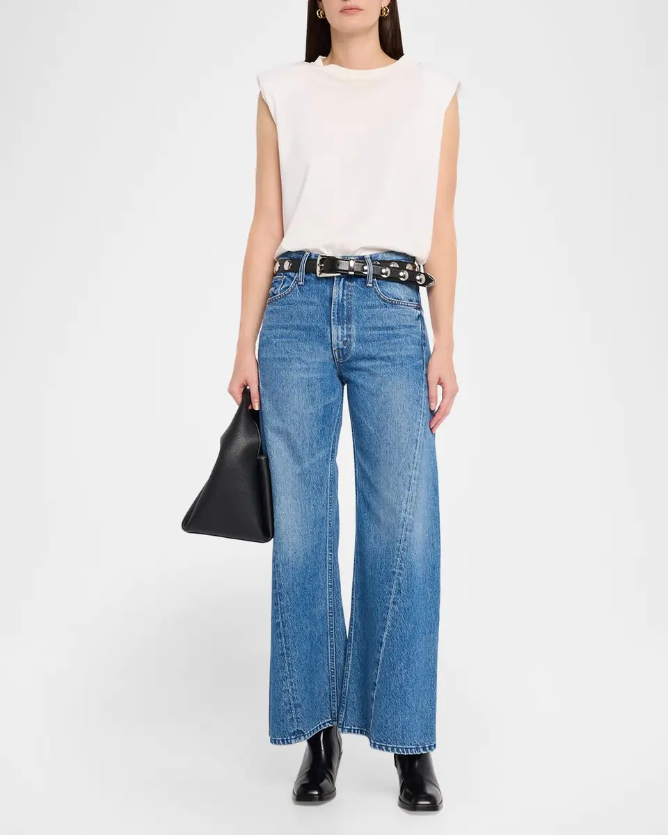 Mother Lil Lemon Twist Wide-Leg Jeans | Thumbnail 2 Mother Lil Lemon Twist Wide-Leg Jeans | Thumbnail 2