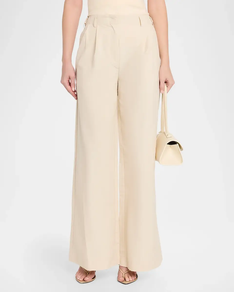 Simkhai Leroy Pleated Wide-Leg Pants | Thumbnail 4 Simkhai Leroy Pleated Wide-Leg Pants | Thumbnail 4