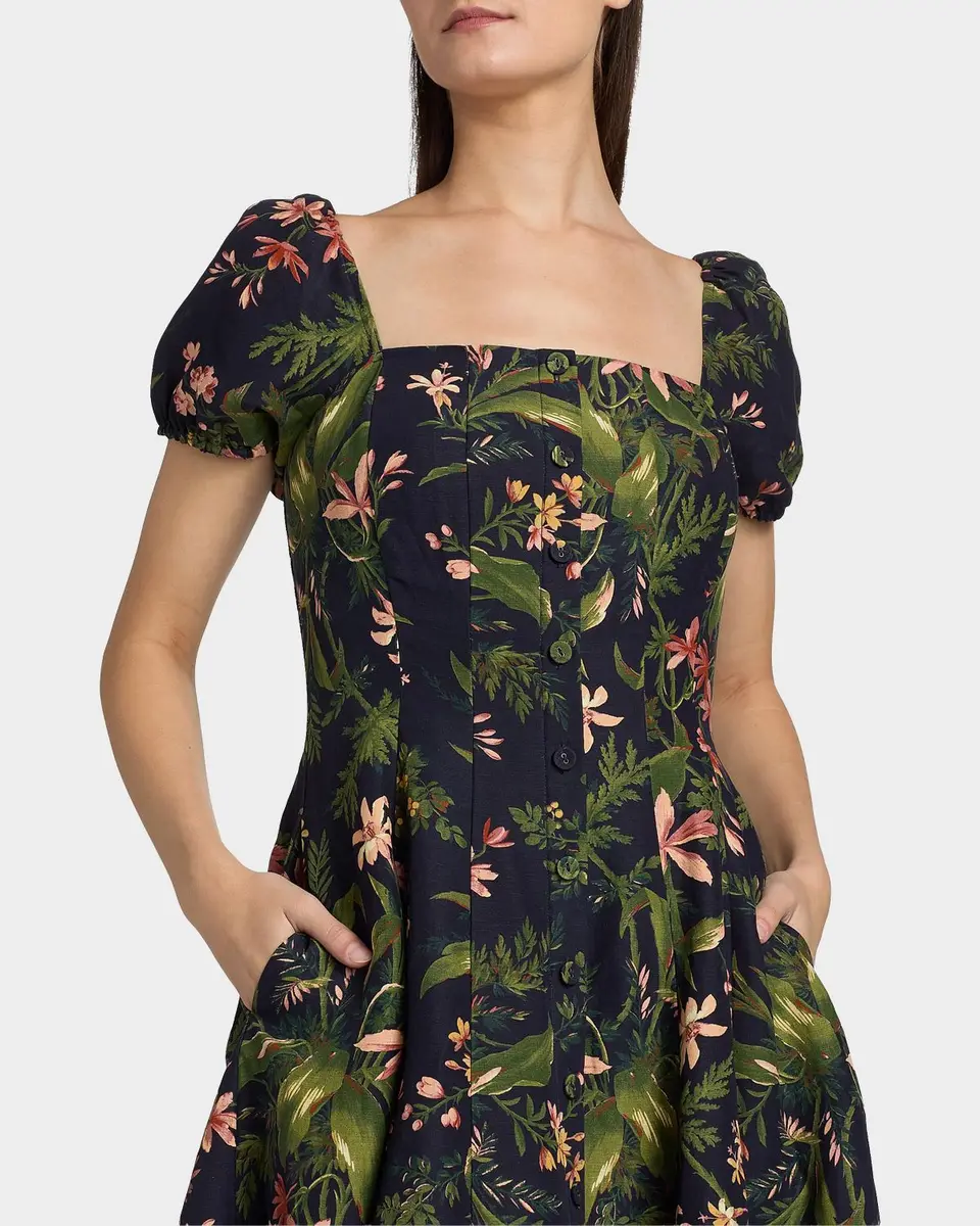 PAIGE Lindi Silk-Linen Midi Dress | Thumbnail 5 PAIGE Lindi Silk-Linen Midi Dress | Thumbnail 5