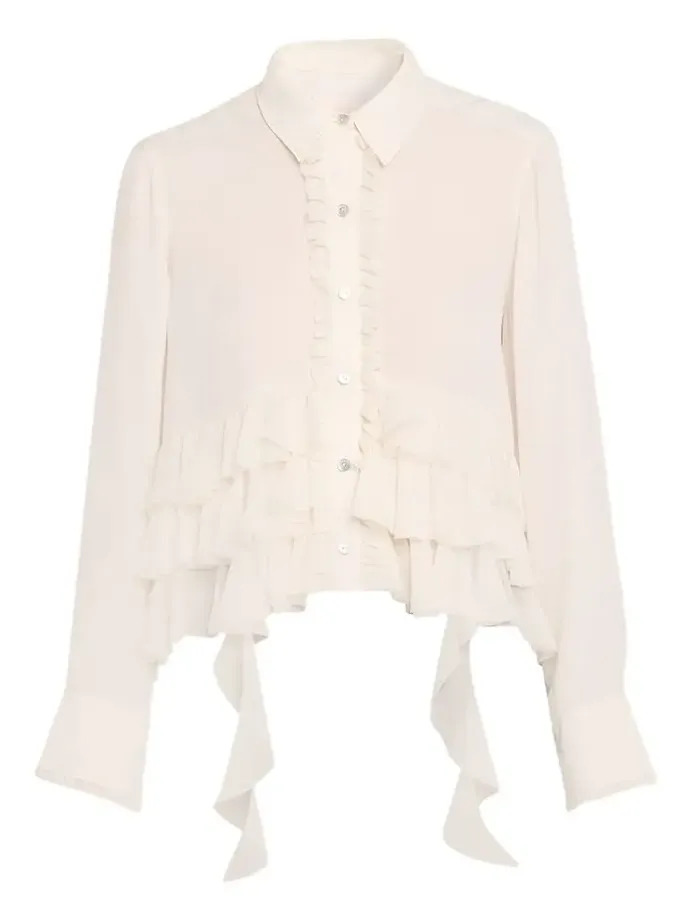 Nori Ruffled Button-Front Shirt Nori Ruffled Button-Front Shirt