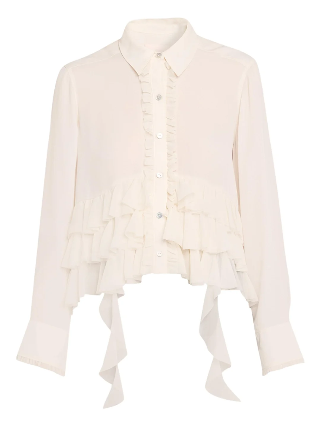 Nori Ruffled Button-Front Shirt