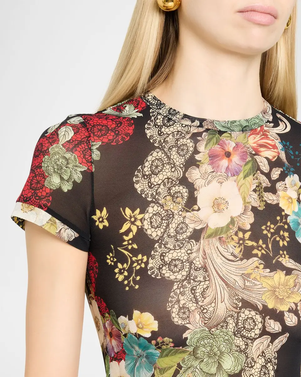 Alice + Olivia Tess Crewneck Tee | Thumbnail 5 Alice + Olivia Tess Crewneck Tee | Thumbnail 5