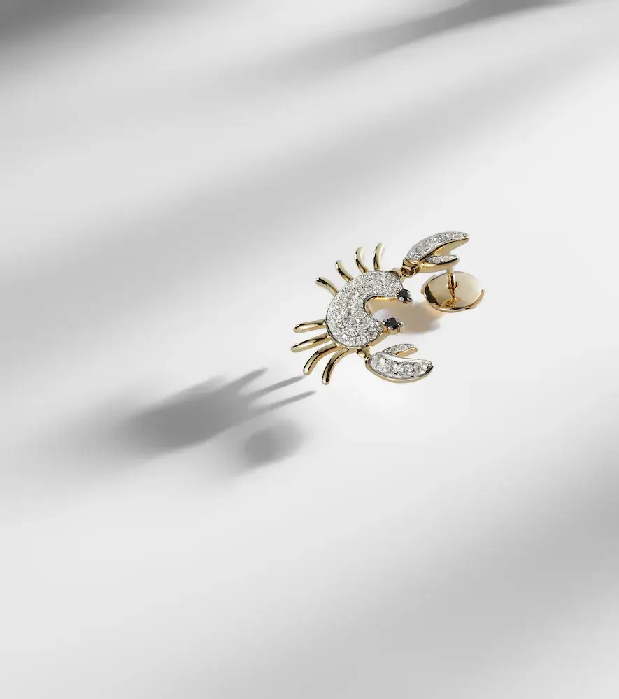 Yvonne Léon Yvonne Léon Crustacé 9kt gold single earring with diamonds | Thumbnail 5 Yvonne Léon Yvonne Léon Crustacé 9kt gold single earring with diamonds | Thumbnail 5