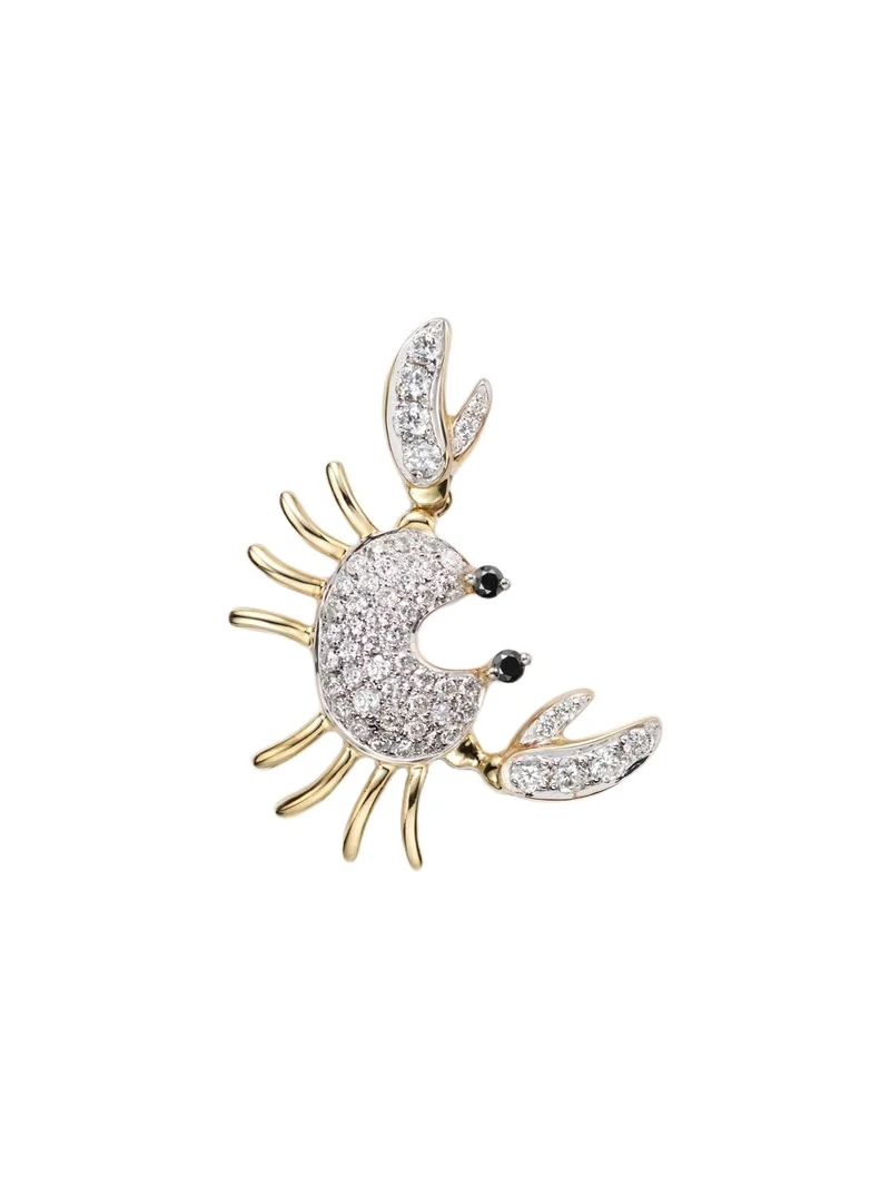 Yvonne Léon Crustacé 9kt gold single earring with diamonds Yvonne Léon Crustacé 9kt gold single earring with diamonds