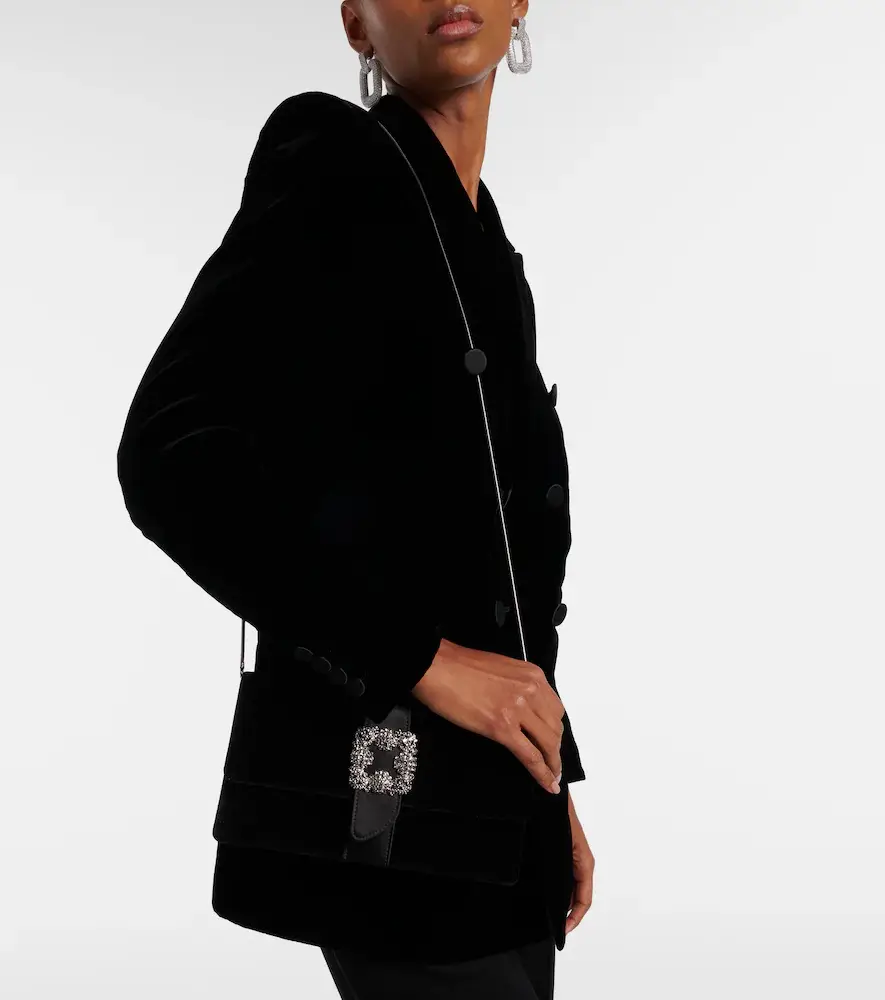 Manolo Blahnik Capri embellished velvet clutch | Thumbnail 5