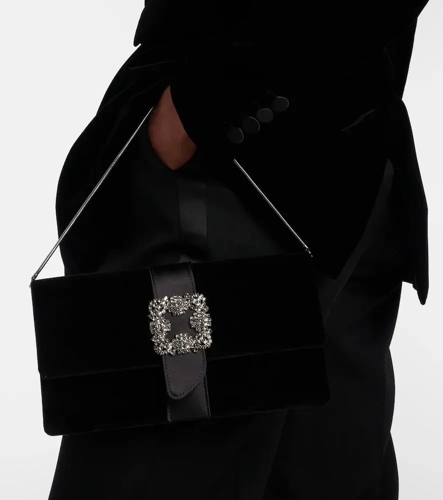 Manolo Blahnik Capri embellished velvet clutch | Thumbnail 6