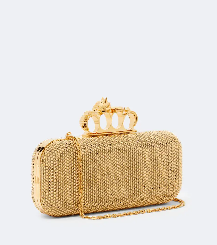 Alexander McQueen Knuckle embellished leather clutch | Thumbnail 2 Alexander McQueen Knuckle embellished leather clutch | Thumbnail 2